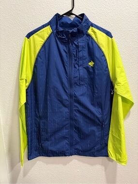 Rabbit Men's Full-Zip Navy & Neon Yellow Lightweight Windbreaker Jacket